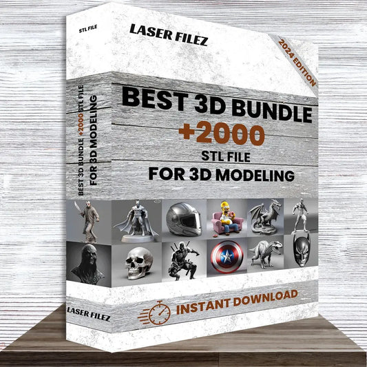 Best 3D Bundle: 2,000+ STL Files - Laser Filez