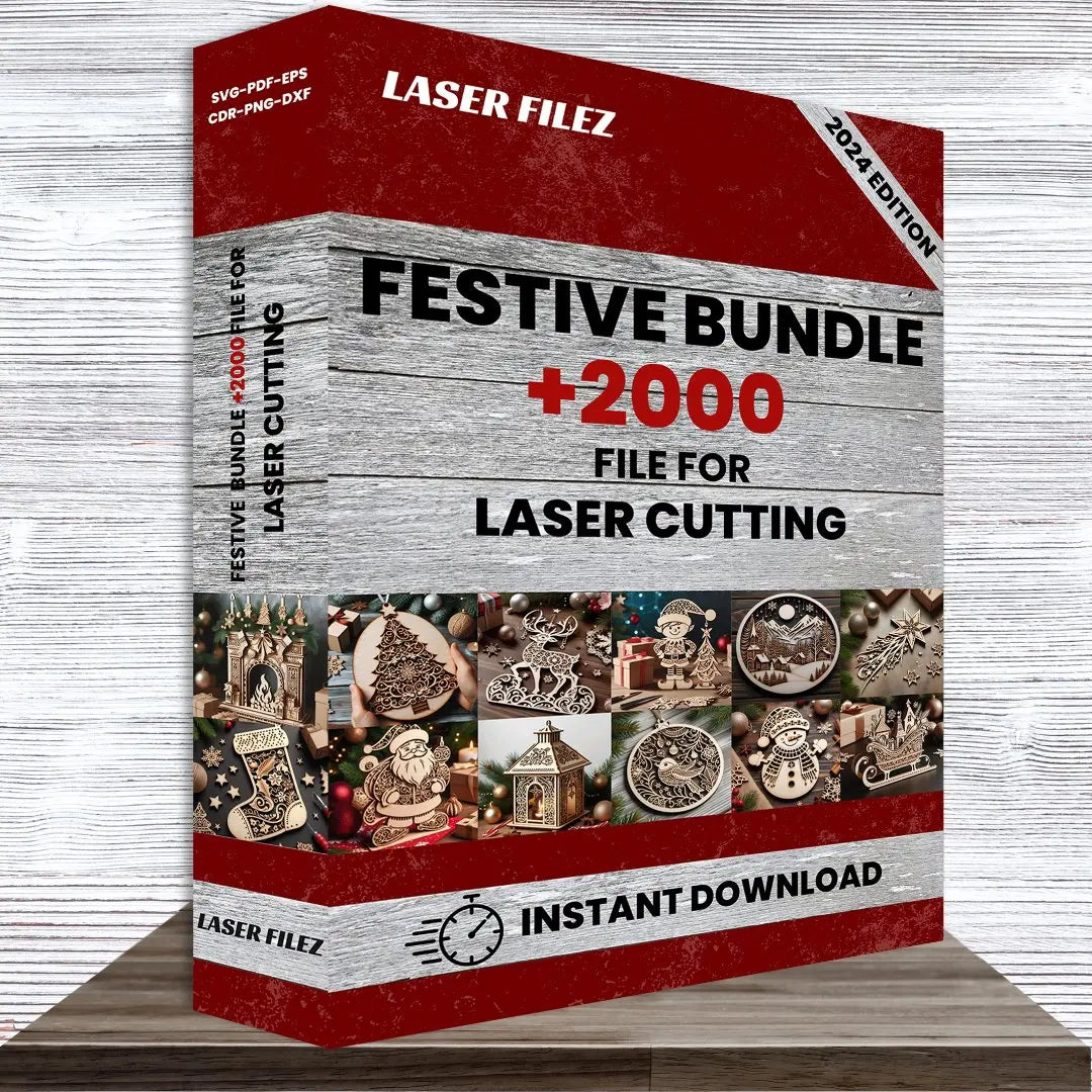 Festive Bundle 2000+ Laser Cutting Files - Laser Filez