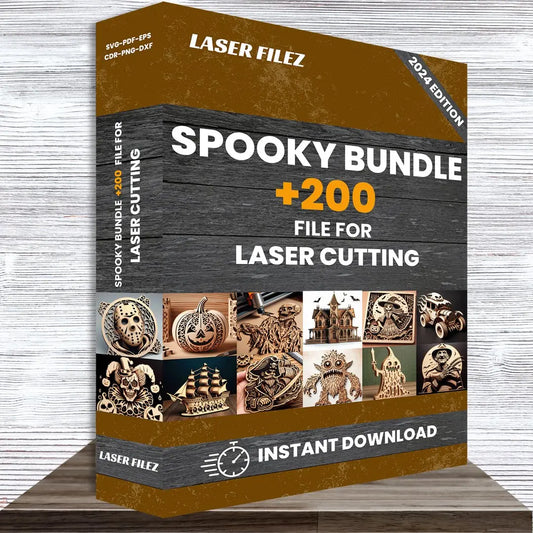 Spooky Bundle 200+ laser cutting file - Laser Filez